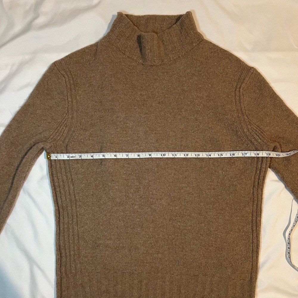 J Crew Women's Turtleneck Merino Wool Blend Sweater Brown Size‎ Medium - Picture 3 of 5